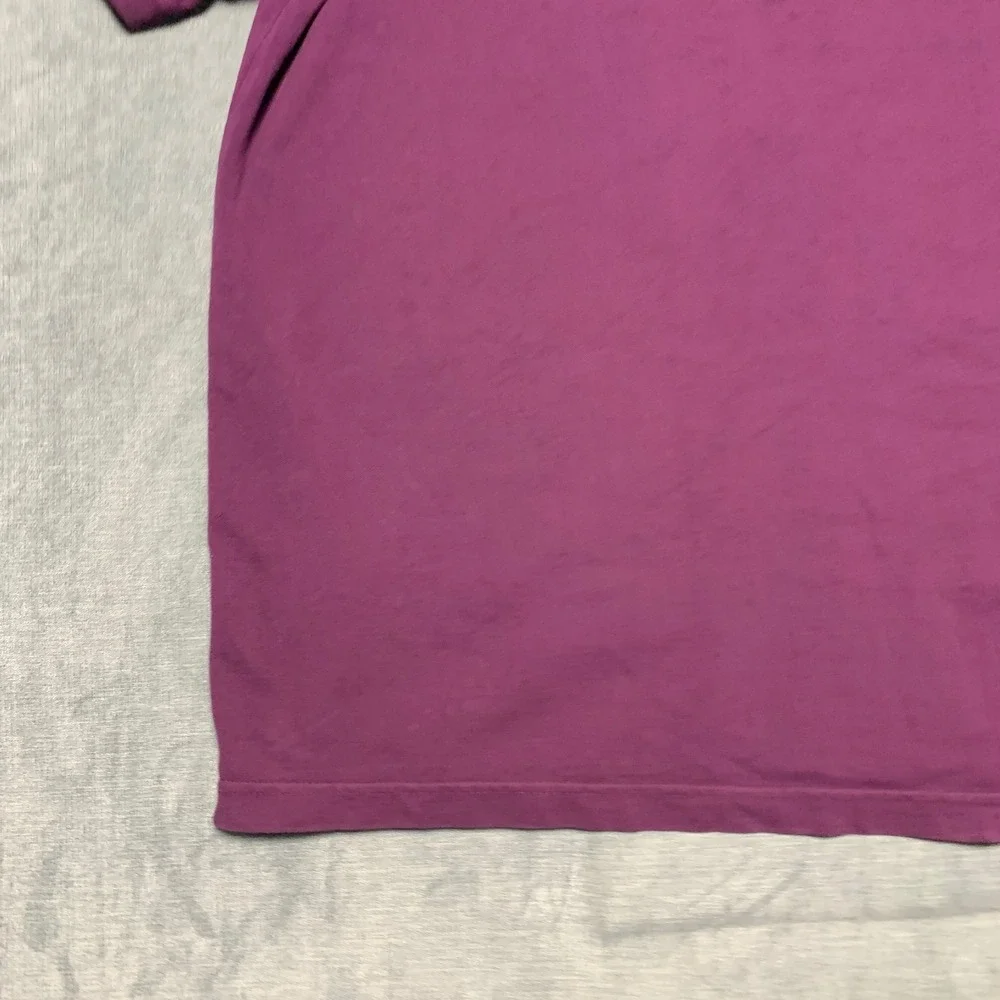 Banana Republic Polo Shirt Mens 2XL Purple Performance Slim Fit Side Slit Logo